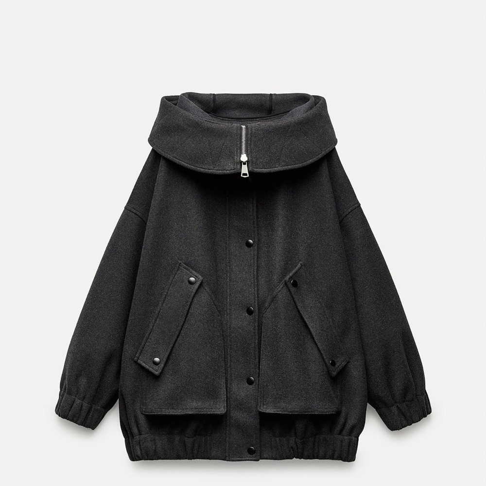 Tied Oversized Parka ZW Collection - Zara
